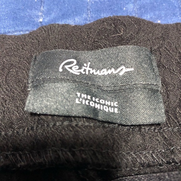 Reitman’s Black Textured Trousers . Size 10 regular- dressy straight leg pants - Picture 4 of 8